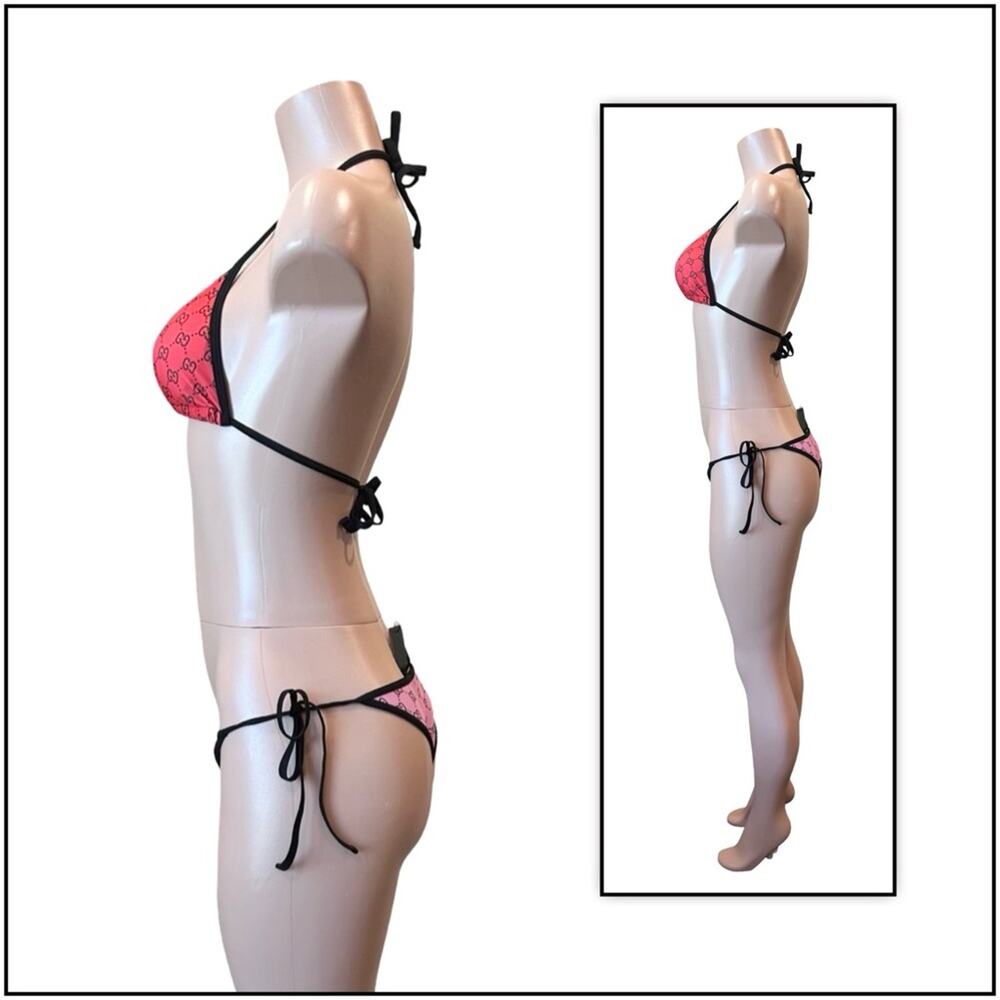 GG Monogram Color-block Vibrant Colored Bikini SZ L - Picture 6 of 15